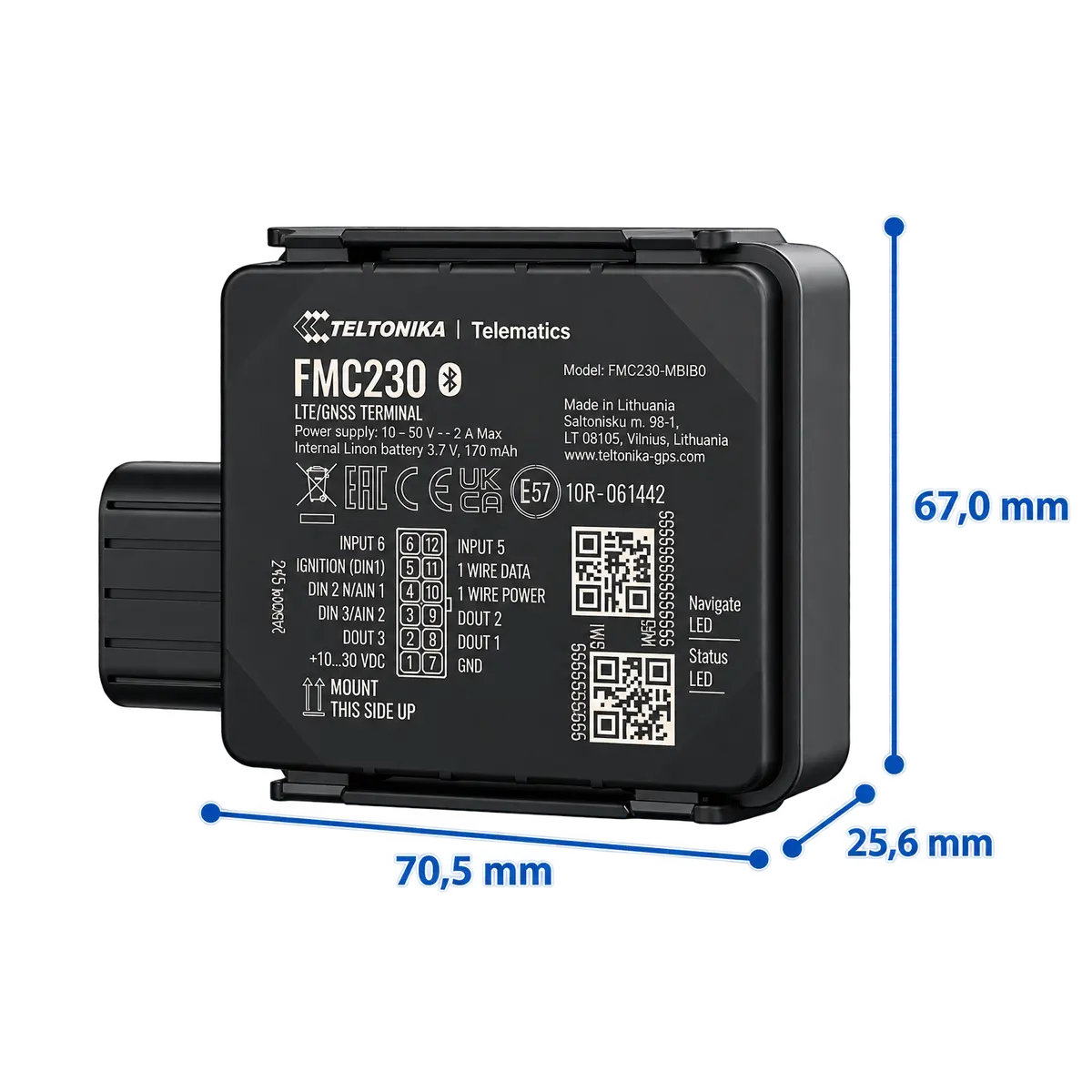 Teltonika FMC230 (LATAM) 4G LTE Cat 1 IP67 Hardwired GPS Tracker