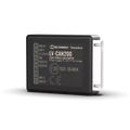 A black automotive electronic adapter labeled 'TELTONIKA | Telematics LV-CAN200 LIGHT VEHICLE CAN ADAPTER' with white text and a clear plastic side connector, shown on a white background.