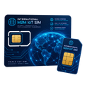 XTRACK International M2M IoT SIM card and 500MB prepaid data kit for GPS trackers with multi-carrier roaming across Canada, USA, and worldwide