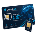 XTRACK M2M Starter Plan multi-cut IoT SIM card kit with 40MB monthly data and annual data replenishments for GPS tracking devices