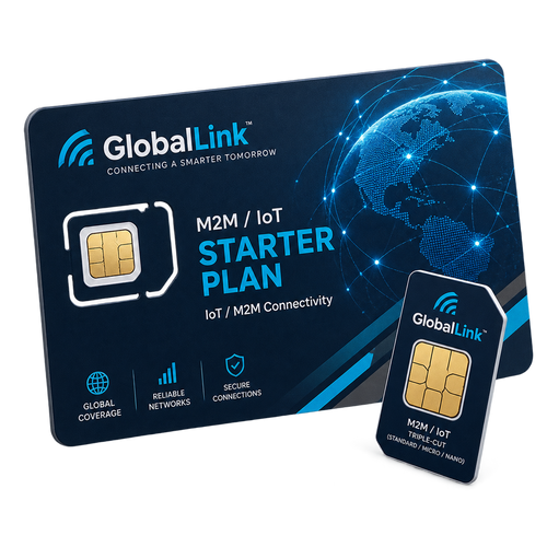 XTRACK M2M Starter Plan multi-cut IoT SIM card kit with 40MB monthly data and annual data replenishments for GPS tracking devices